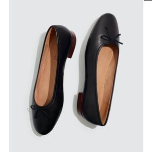 Madewell black leather flats